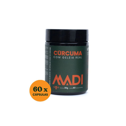 Cúrcuma com Geleia Real 60 Cápsulas MADI