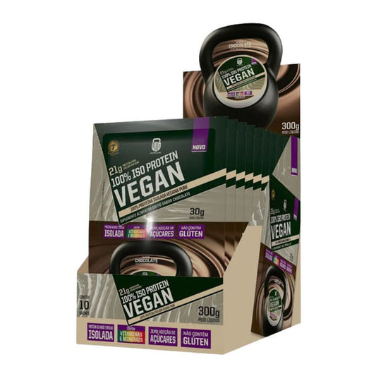 Proteína Isolada Vegana Sabor Chocolate 10x30g WOD Nutrition