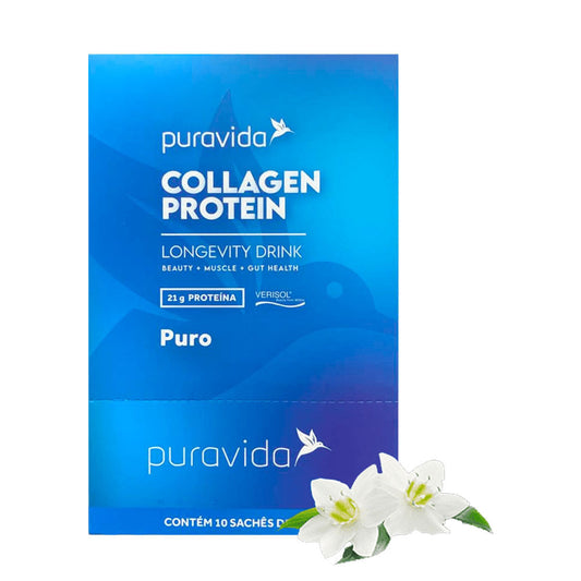 Collagen Protein Neutro 10 Sachês 23g Puravida