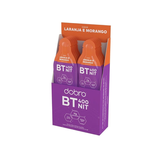 Gel de Carboidrato BT 400 Nitrato Laranja e Morango Caixa com 10x30g Dobro