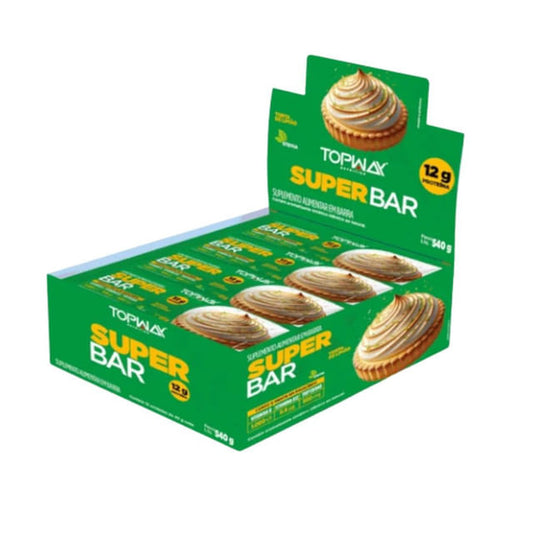 Barra de Proteína Super Bar Sabor Torta de Limão 12x45g TOPWAY Nutrition