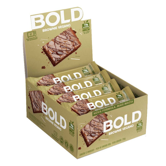 Barrinha Bold Bar Brownie Vegano 60g Bold Nutrition
