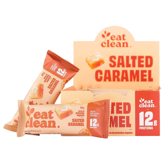 Barra de Proteína Vegetal Salted Caramel 12x45g Eat Clean