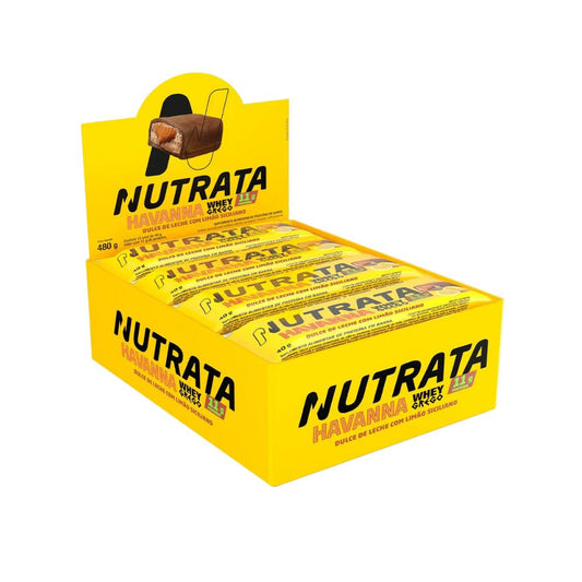 Barra de Proteína Whey Grego Havanna Dulce de Leche com Limão Sicialiano 12x40g Nutrata
