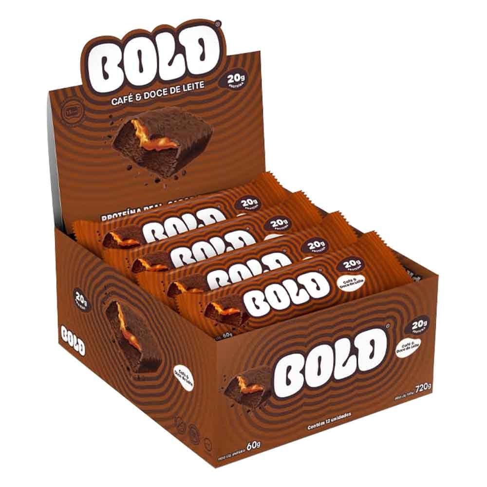 Barrinha de Proteína Bold Bar Café e Doce de Leite 12x60g