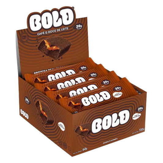 Barrinha de Proteína Bold Bar Café e Doce de Leite 12x60g
