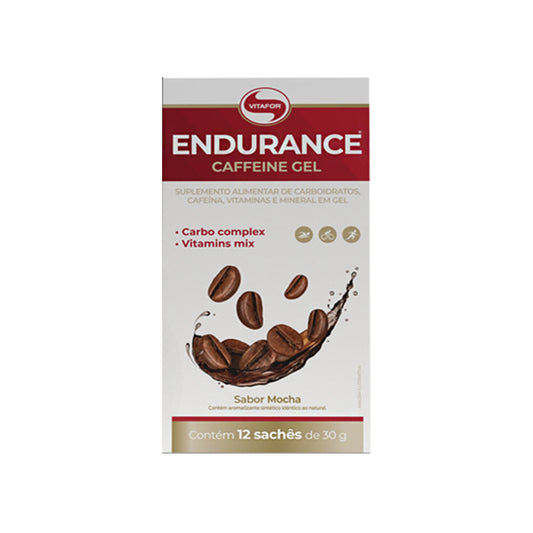 Endurance Caffeine Gel Sachê Sabor Mocha Display 12 Sachês Vitafor