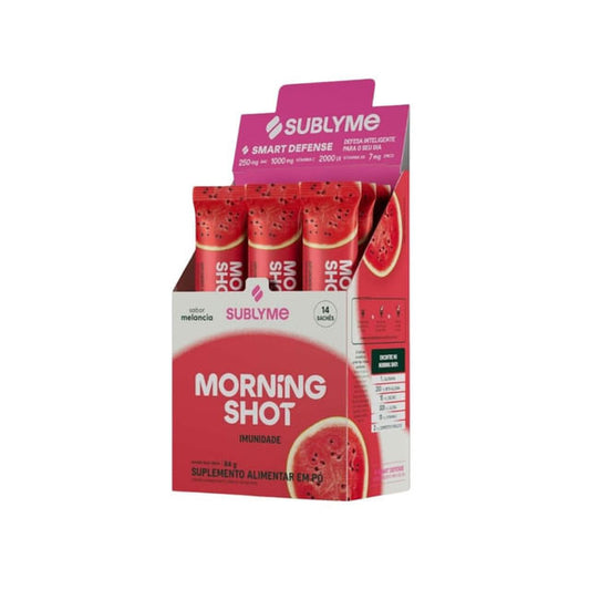 Display-com-saches-do-Morning-Shot-sabor-melancia-destacando-imunidade-e-vitaminas.-Embalagem-vermelha-com-detalhes-em-branco-e-rosa-pratica-para-consumo.