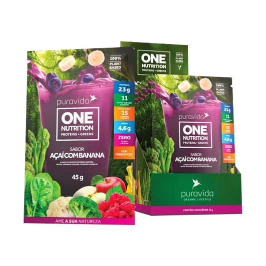 One Nutrition Açaí com Banana Box 15x45g Puravida