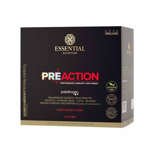Pre-Action Maçã e Limão 20x27g Essential Nutrition