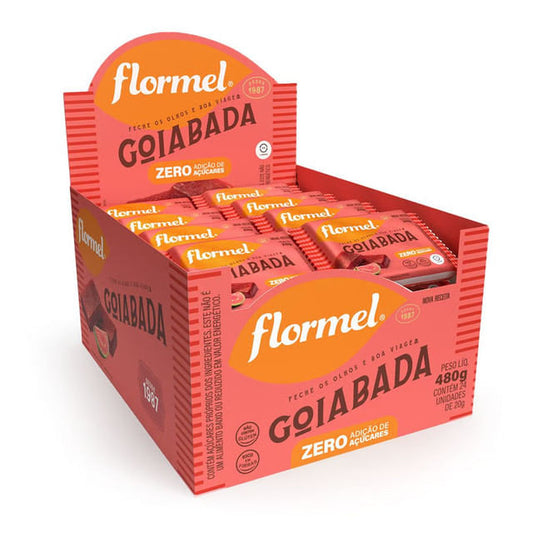 Goiabada Zero Açúcar Caixa com 24x20g Flormel