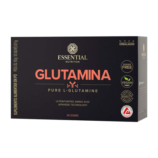 BOX 30 Sachês | Glutamina 5g Essential Nutrition