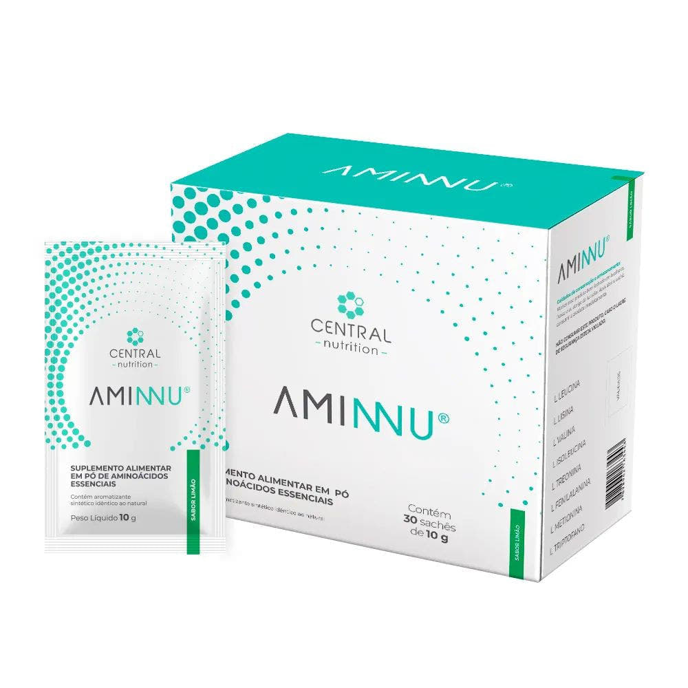 Aminnu Aminoácidos Essenciais Sabor Limão 30x10g Central Nutrition