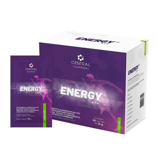 Energy ATP Suplemento Para Energia e Performance Sabor Limão 30x10g Central Nutrition