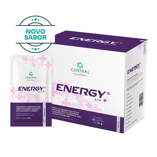 Energy ATP MAIS Suplemento Para Energia e Performance Sabor Açaí 30x10g Central Nutrition