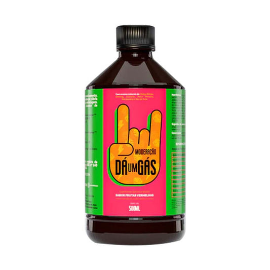 Dá um Gás Shot Energético Líquido Sabor Frutas Vermelhas 500ml Moderação