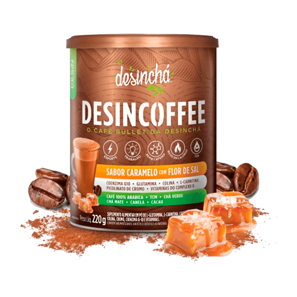 Desincoffee sabor Caramelo com flor de Sal 220g Desinchá