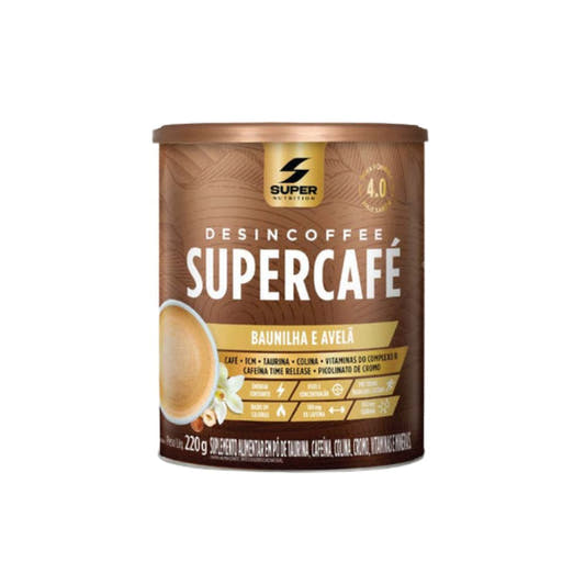 Desincoffee Supercafé Baunilha e Avelã 220g Super Nutrition