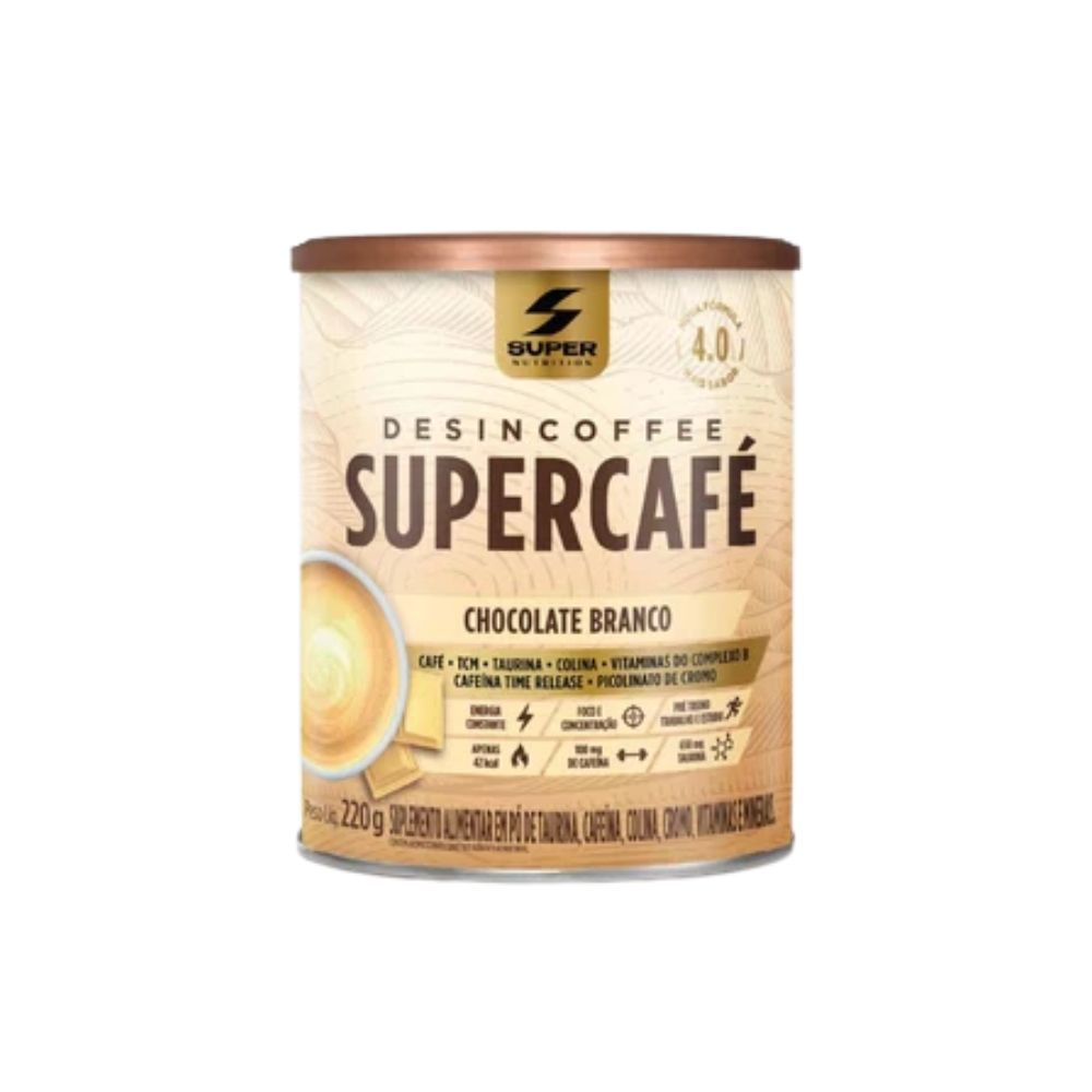 Desincoffee Supercafé Chocolate Branco 220g Super Nutrition