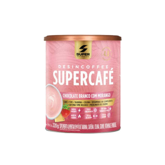 Desincoffee Supercafé Chocolate Branco com Morango 220g Super Nutrition