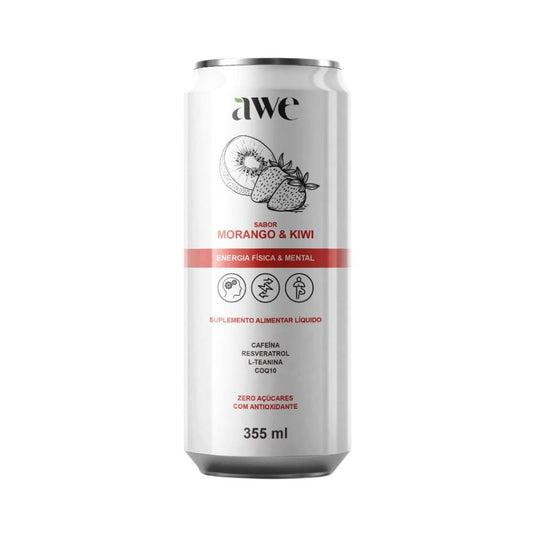 Energético Natural de Morango e Kiwi 355ml AWE