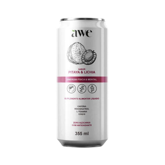 Energético Natural de Pitaya e Lichia 355ml AWE