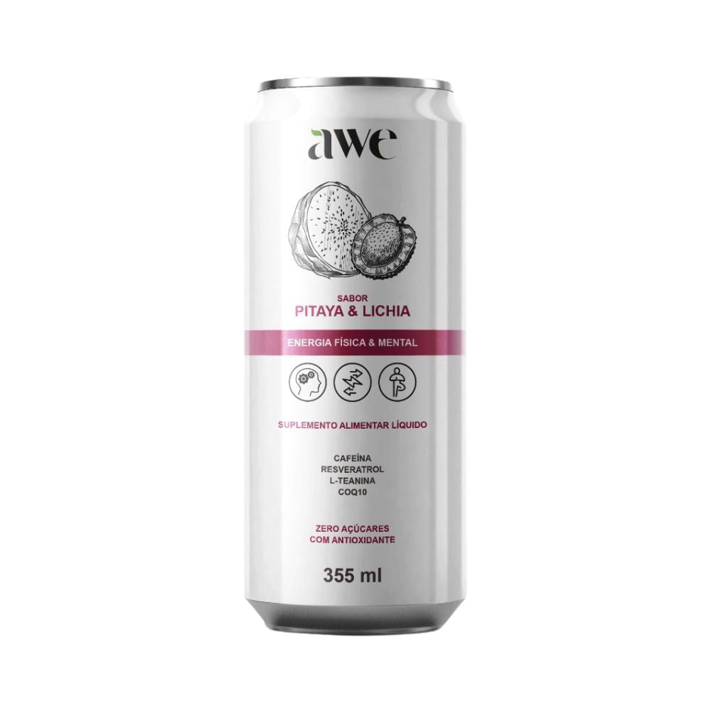Energético Natural de Pitaya e Lichia 355ml AWE