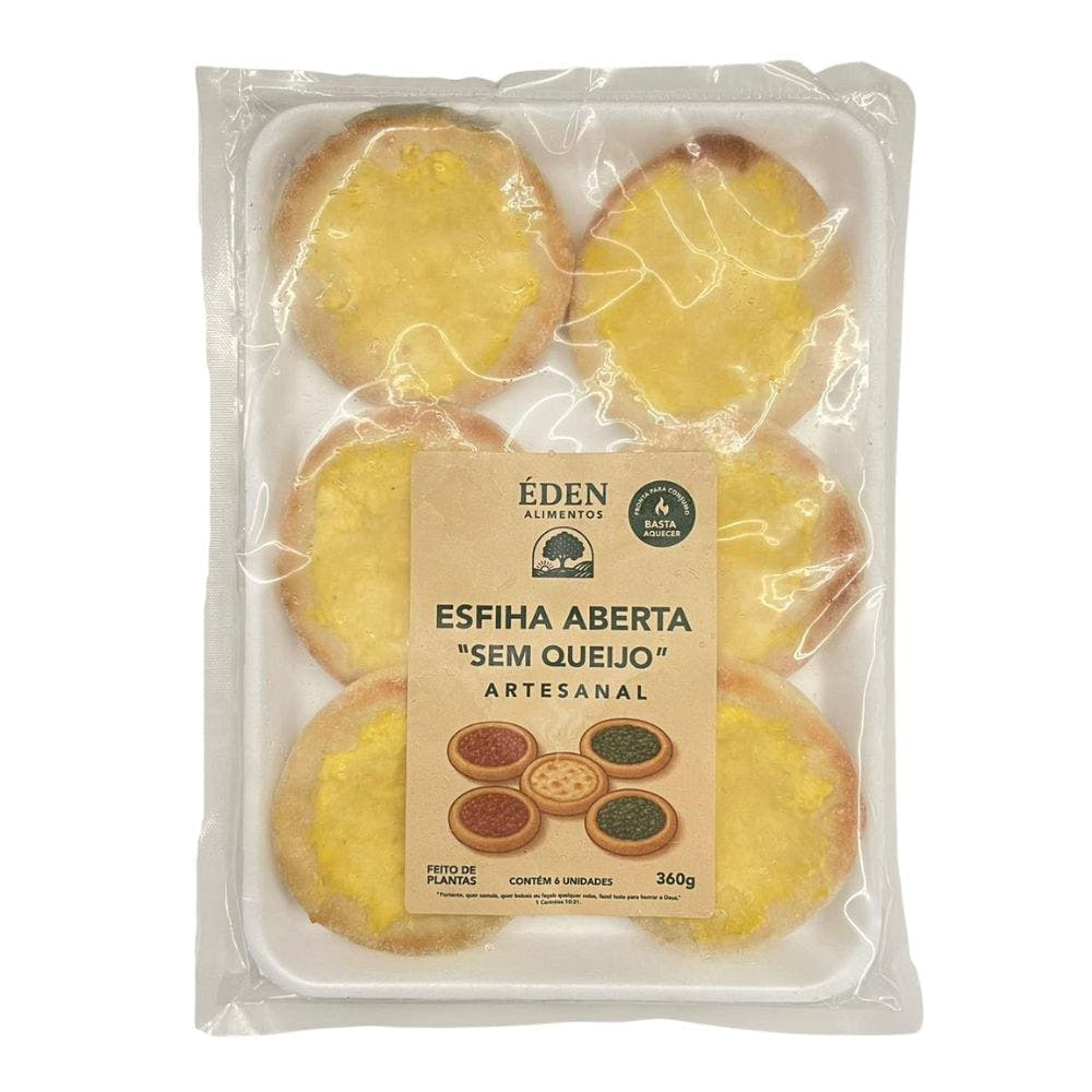 Esfiha Artesanal de Queijo Vegano 360g Éden Alimentos