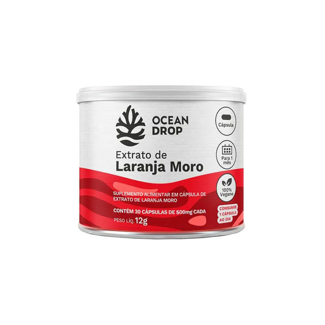Extrato de Laranja Moro 30 Cápsulas Ocean Drop
