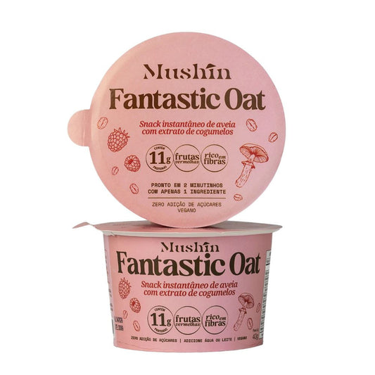 Fantastic Oat Mingau de Aveia com Extrato de Cogumelo Sabor Frutas Vermelhas 40g Mushin