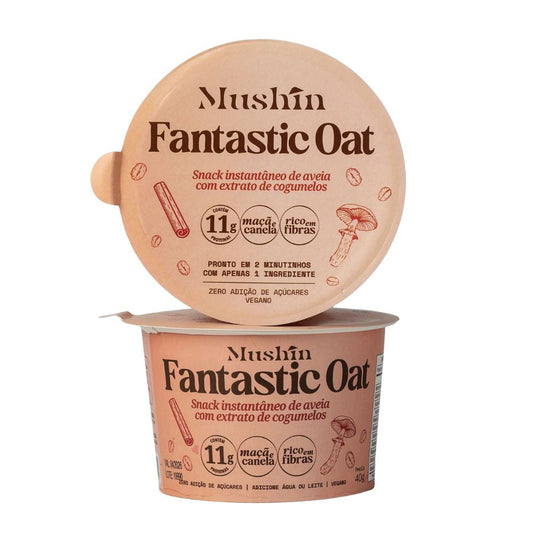 Fantastic Oat Mingau de Aveia com Extrato de Cogumelo Sabor Maçã com Canela 40g Mushin