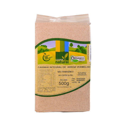 Farinha de Arroz Vermelho Integral Orgânico 500g Coopernatural