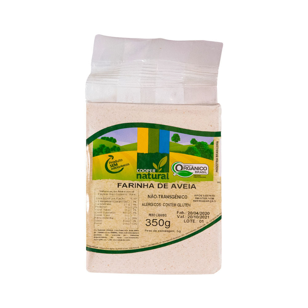 Farinha de Aveia Orgânico 350g Coopernatural