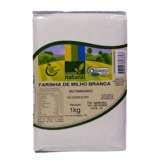 Farinha de Milho Branca Orgânica 1Kg Coopernatural