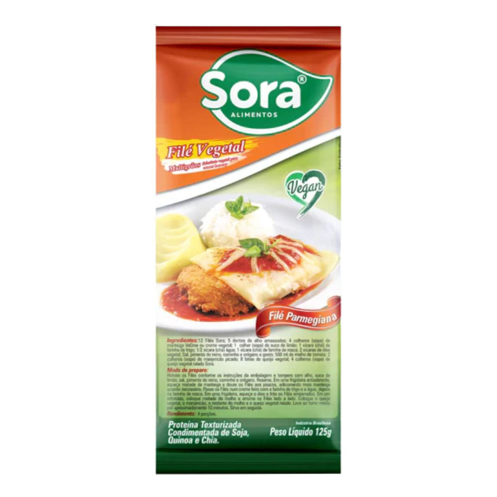 Filé Vegetal Parmegiana 125g Sora