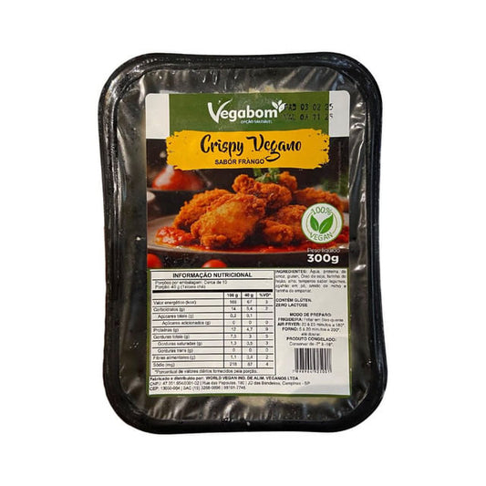 Embalagem-do-Crispy-Vegano-sabor-frango-vegano-da-marca-Vegabom-pedacos-empanados-crocantes-a-base-de-proteina-vegetal.