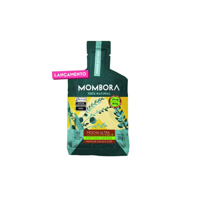 Gel de Carboidrato Natural 80mg de Cafeína Mocha Ultra 30g Mombora