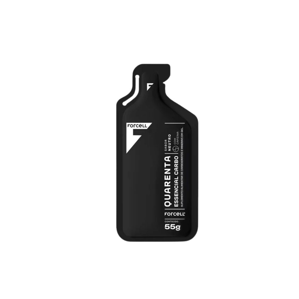 Gel de Carboidrato QUARENTA Essencial Carbo com Cafeína Neutro 55g Forcell
