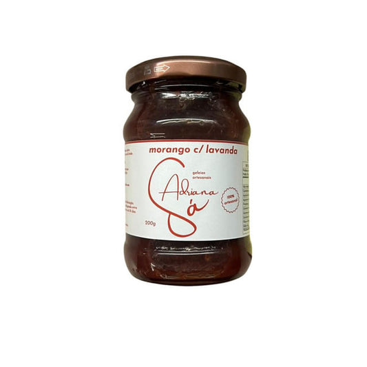 Geleia Artesanal de Morango com Lavanda 200g Adriana Sá