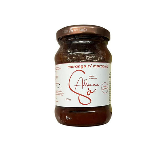 Geleia Artesanal de Morango com Maracujá 200g Adriana Sá