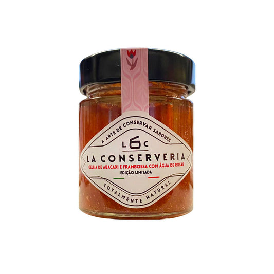 Geleia de Abacaxi e Framboesa com Água de Rosas 150g La Conserveria