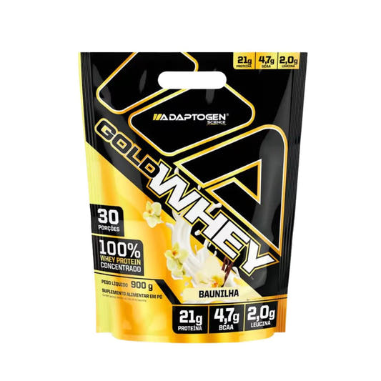 Gold Whey Concentrado Baunilha 900g Adaptogen