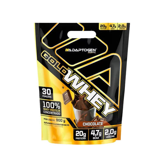 Gold Whey Concentrado Chocolate 900g Adaptogen