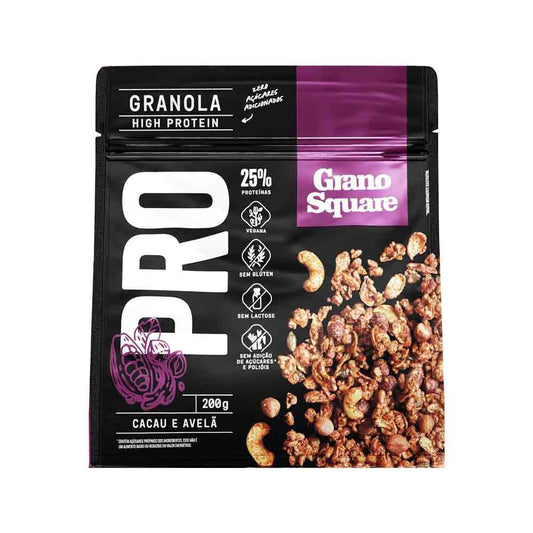 Granola Proteica Cacau e Avelã 200g Grano Square