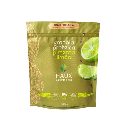 Embalagem-da-Granola-Proteica-Haux-sabor-pimenta-e-limao-com-19g-de-proteina-por-porcao-sem-acucar-adicionado-e-fonte-de-fibras