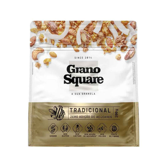 Granola Tradicional Premium Zero Açúcar 200g Grano Square
