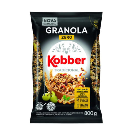 Granola Tradicional Zero Acucar 800g Kobber