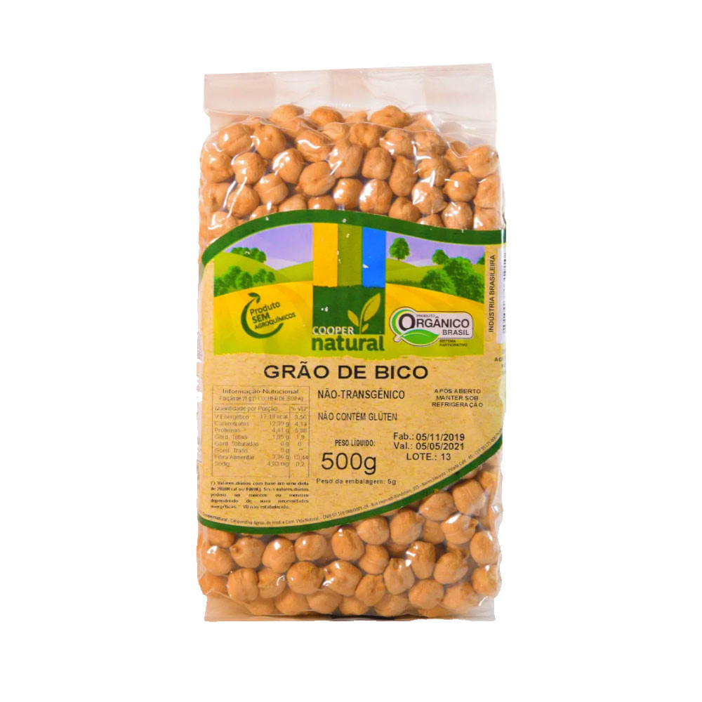 Grão de Bico Orgânico 500g Coopernatural