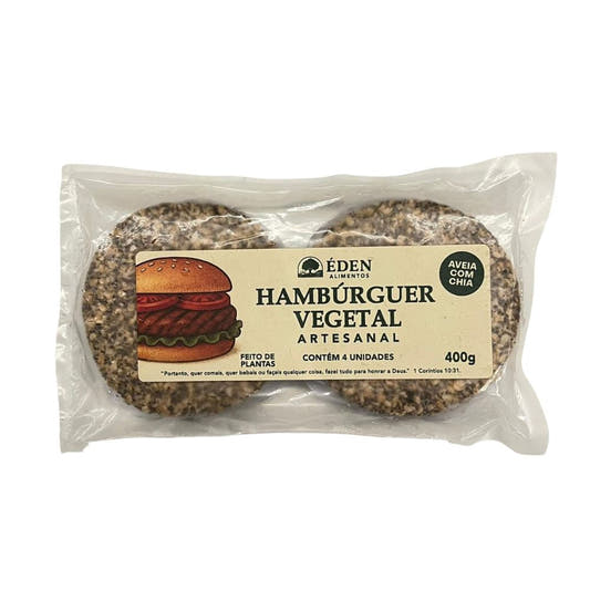 Hambúrguer Artesanal Vegano 400g Éden Alimentos