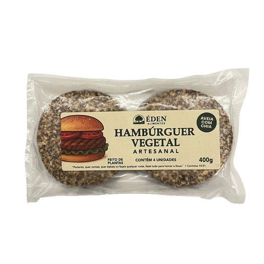 Hambúrguer Artesanal Vegano 400g Éden Alimentos